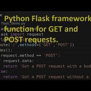 Python Flask Framework Function For GET And POST Requests