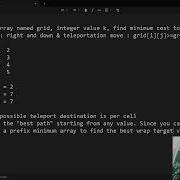LeetCode 3651 Minimum Cost Path With Teleportations 28 01 2026 Explained
