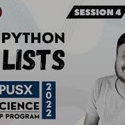 Session 4 Lists In Python Data Science Mentorship Program DSMP 2022 23