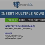 How To Insert Multiple Rows Into Table In Postgres Database PgAdmin 4 Tutorial