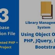 2 Connecting Database Library Management System Using OOP PHP JQuery MySql Bootstrap