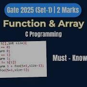 Gate 2025 C Programming PYQ Recursion Arrays