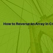 How To Reverse An Array In C