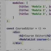 233 Rendering An Array Of Objects As React Components Module List