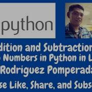 Addition And Subtraction Of Two Numbers In Python In Linux
