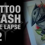 How To Paint Tattoo Flash Tattoo Flash Time Lapse 2 Bloodborne Hunter