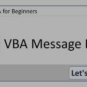 Excel VBA Message Box