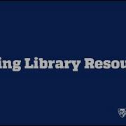 Finding Library Resources