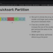 CS 124 Quicksort Partitioning