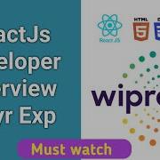 Собеседование Wipro ReactJS 2023 Опыт работы от 2 лет Разработчик интерфейса Выбрано W