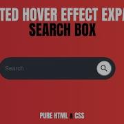 Animated Search Box Using Pure Html And Css Search Bar Design Html And Css Css Search Bar