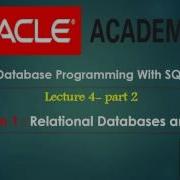 Database Programming With SQL Section 1 Part 2