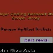 Belajar Coding JAva Script Array Pada APlikasi Brackets Tantangan 4b Revisi