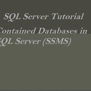 Contained Databases In SQL Server