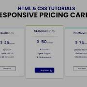 Responsive Pricing Card Table Using HTML CSS Price Card