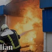 Firefighters Rush To The Site Of A Russian Missile Strike In Sloviansk