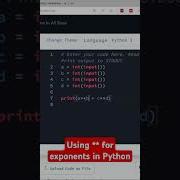 Python Exponents Power Operator