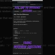 Leetcode 389 Find The Difference Leetcode Python Faang Codinginterview Interviewquestions