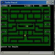 AsciiPac Pac Man Like Clone With Ascii Characters Borland Turbo Pascal 6
