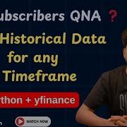 Get Historical Data For Any Time Frame Using Python Yfinance Nifty Stocks Q A