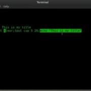 Tput Tutorial 2 Letter Posistioning BASH Linux