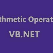 VB Net Arithmetic Operators