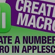 Create A MACRO In Apple Numbers