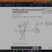 Finding Angle Measures Between Intersecting Lines