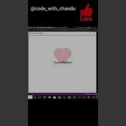How To Create Heart Using Python Viral Shortfeed Python Programming Shorts Like Turtle