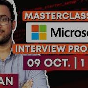 Masterclass On Microsoft Interview Problems