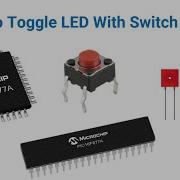 Microcontroller PIC16F877 Video 14 How To Toggle LED With Switch Using Mikro C For PIC