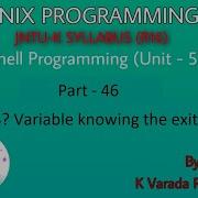 UNIX Programming Part 46 Shell Programming The Variable Knowing The Exit Status