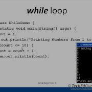 Java Beginner 6 Loops For While