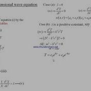 Solution Of One Dimensional Wave Equation VTU Mathematics Module 3