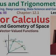 Lesson 99 Vector Valued Functions Vector Calculus III