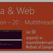 Multithreading In Java 58 Acquire Vs AcquireUninterruptibly Methods Of Semaphore Class Java