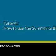 How To Use The Summarize Block