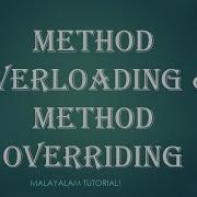 Method Overloading Method Overriding Java Programming OOP Java Malayalam Tutorials