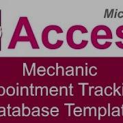 Microsoft Access Mechanic Appointment Tracking Database Template