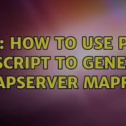 GIS How To Use PHP MapScript To Generate A MapServer Mapfile