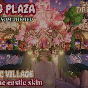 ROMANTIC CHERRY BLOSSOM THEMED PLAZA DISNEY DREAMLIGHT VALLEY SPRING LAYOUT