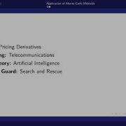 Monte Carlo Methods Introduction