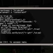 Computer Craft Advanced Password Lock Tutorial Minecraft