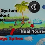 2D Platformer With Unity And Playmaker Health System With Hearts Damage Recover