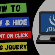 Show And Hide Element On Click Using JQuery