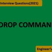 DROP COMMAND IN SQL Oracle Interview Question 2021
