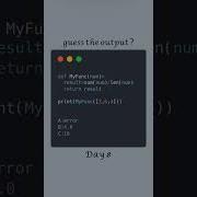 Guess The Output Python Coding Shorts Code