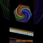 Draw Colorful Spiral Using Python Coding Pythongraphics Python Shorts