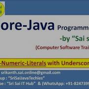 Java Numeric Literals With Underscore 312 Java Literals Literals In Java Java Constants