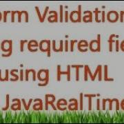 Required Form Field Input Attribute Example How Required Form Attribute Works In HTML 5